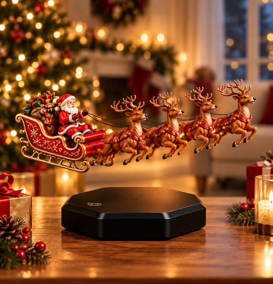 Floating Santa Sleigh Ornament