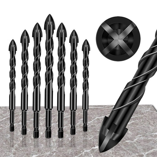 High-Strength Four-Edge Cross Drill Bit 7-Piece Set
