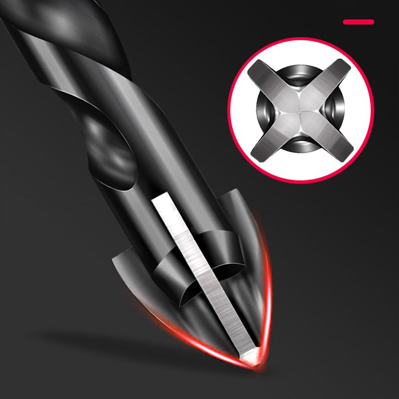 High-Strength Four-Edge Cross Drill Bit 7-Piece Set