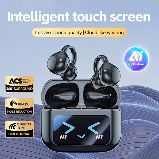 Bluetooth Clip-On Earphones with Wireless Music Streaming
