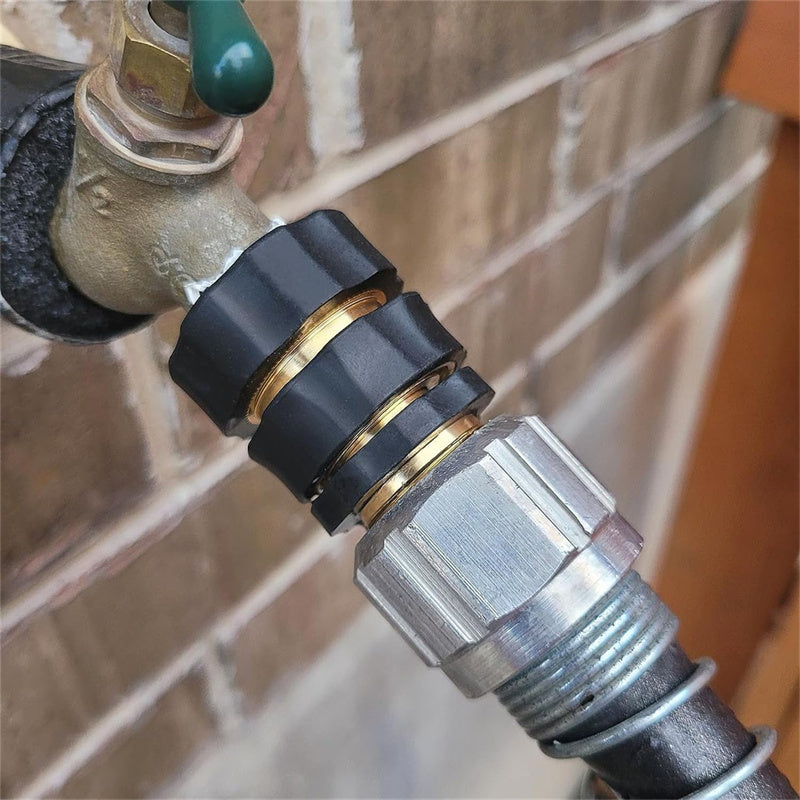 Gold 3/4-Inch Garden Hose Quick Connector