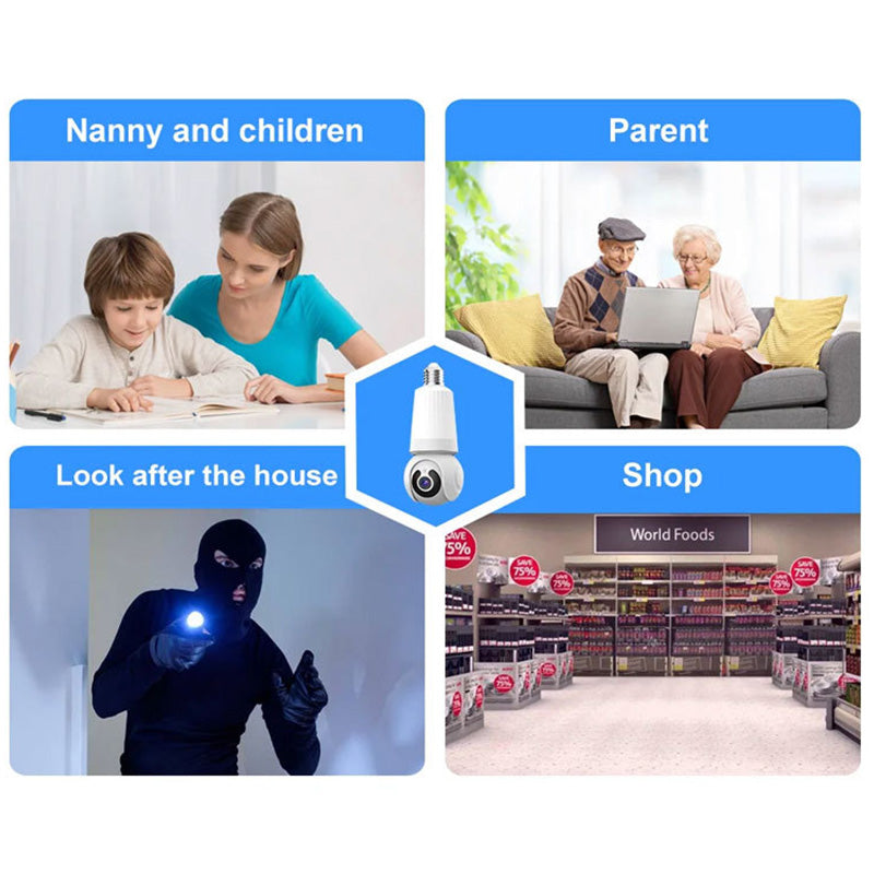 Smart WiFi Security Camera with Lighting and Motion Detection