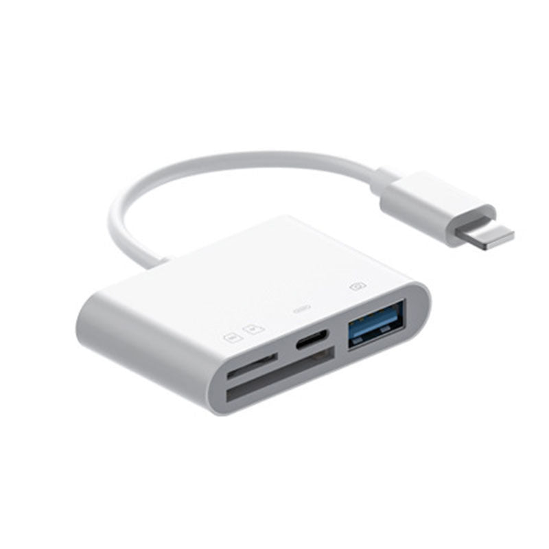5-in-1 Card Reader with Dual USB-C Adapter and Fast Charging