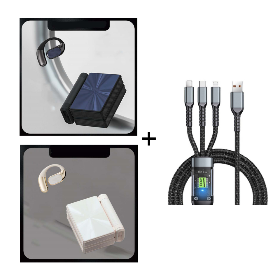 Wireless Open-Ear Earbuds Bluetooth 6.0 IPX5 Sweatproof with Touch Control
