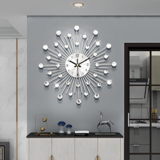Creative Rhinestone Wall Clock for Living Room Decoration