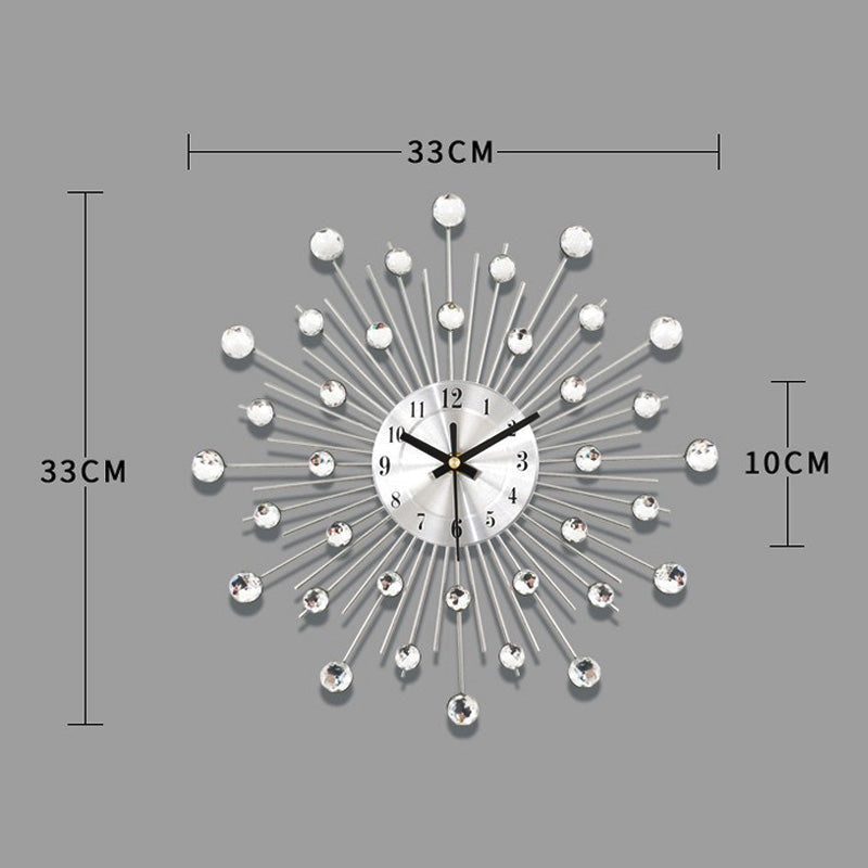 Creative Rhinestone Wall Clock for Living Room Decoration