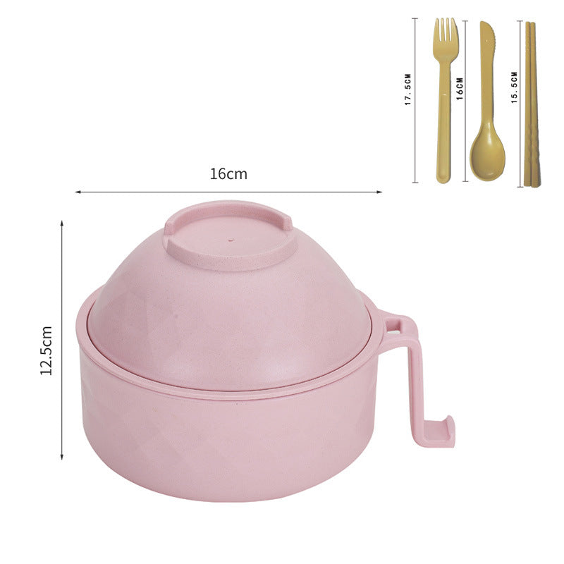 Multifunctional Ramen Bowl Set with Water Filter and Utensils