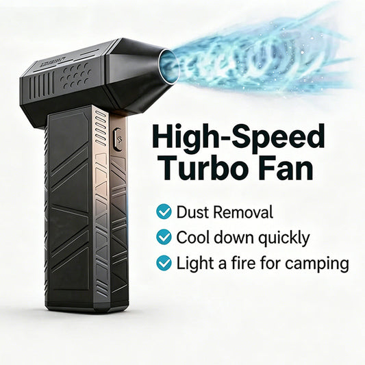 High-Speed Handheld Turbine Fan with Brushless Motor
