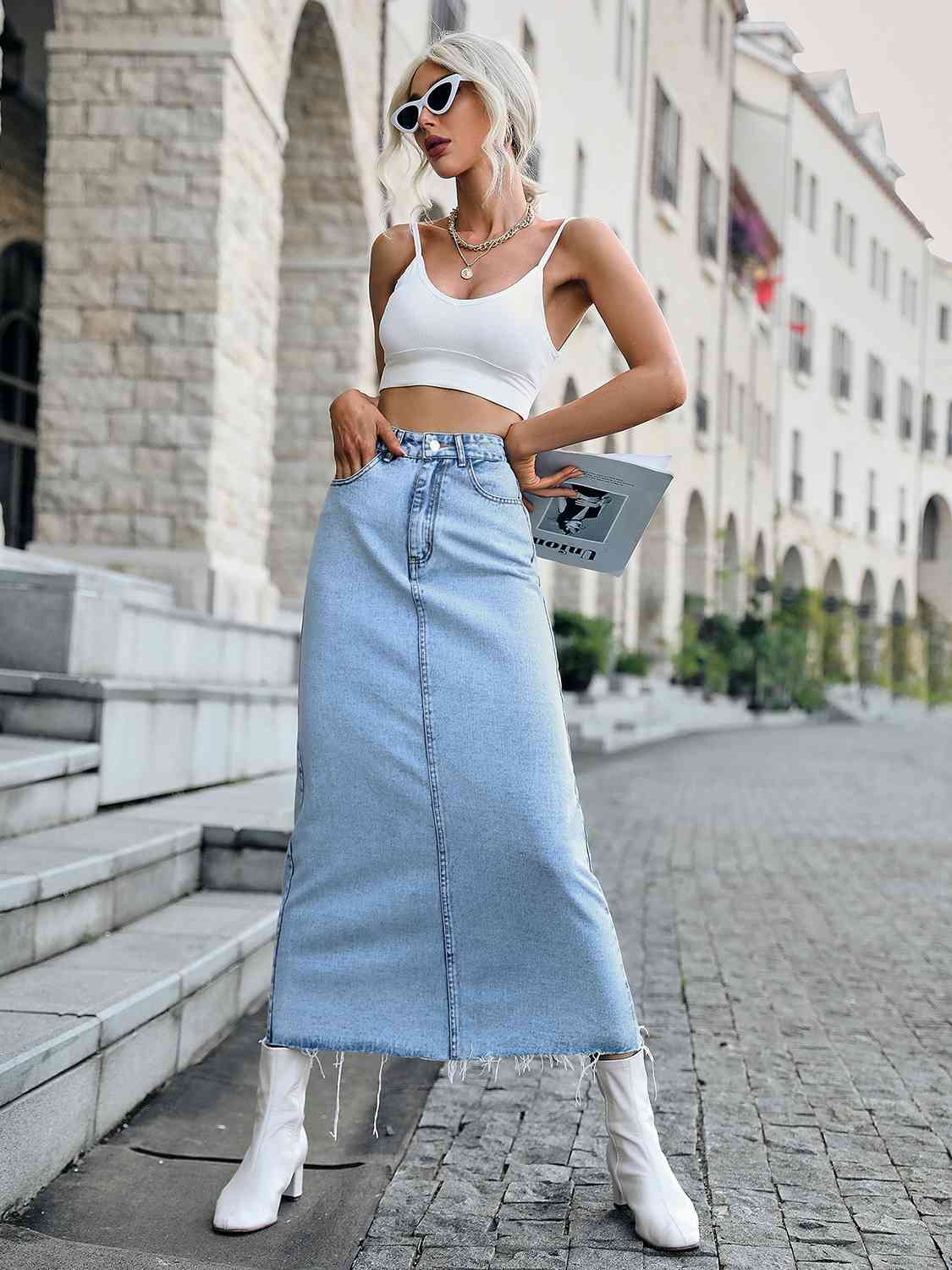 Leah Denim Skirt