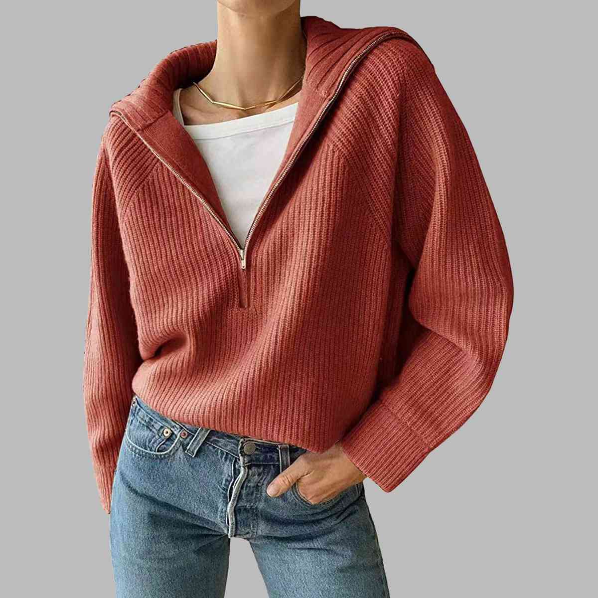 Ida 3/4 Zip Sweater