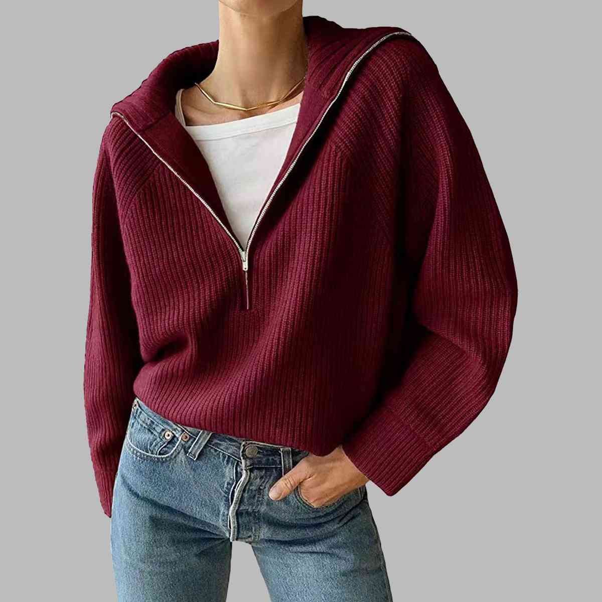 Ida 3/4 Zip Sweater