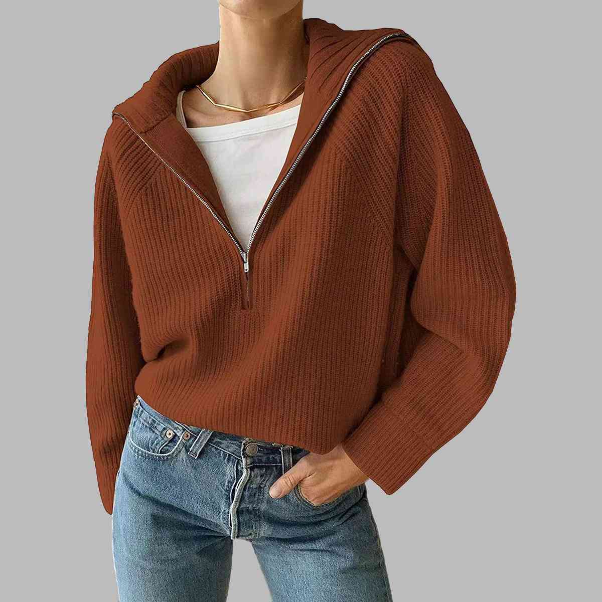 Ida 3/4 Zip Sweater