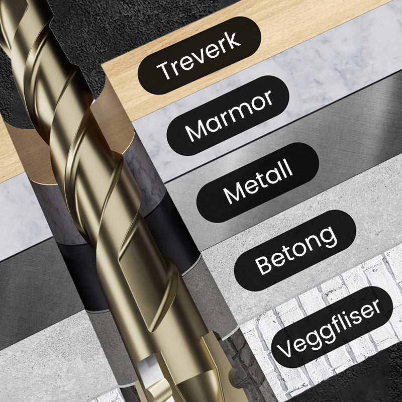4-Flute Serrated Eccentric Drill Bit Set
