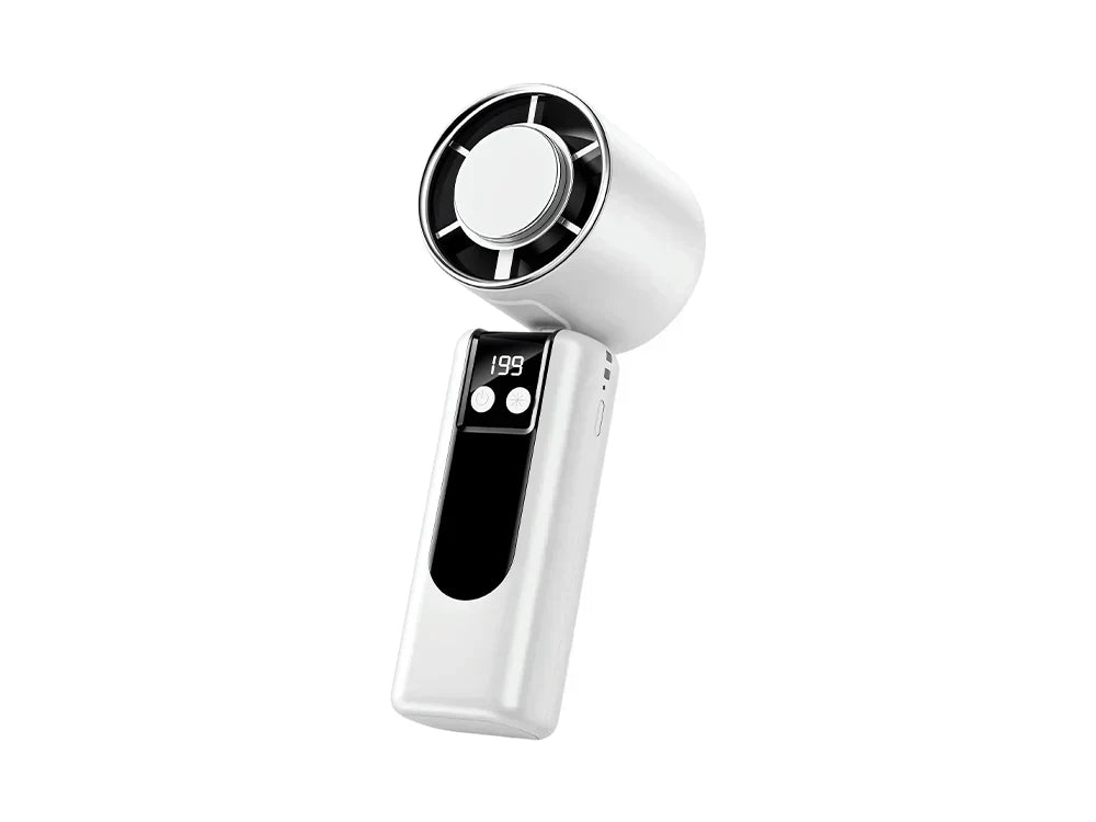 Handheld Portable Fan with Ice Cooler and Digital Display