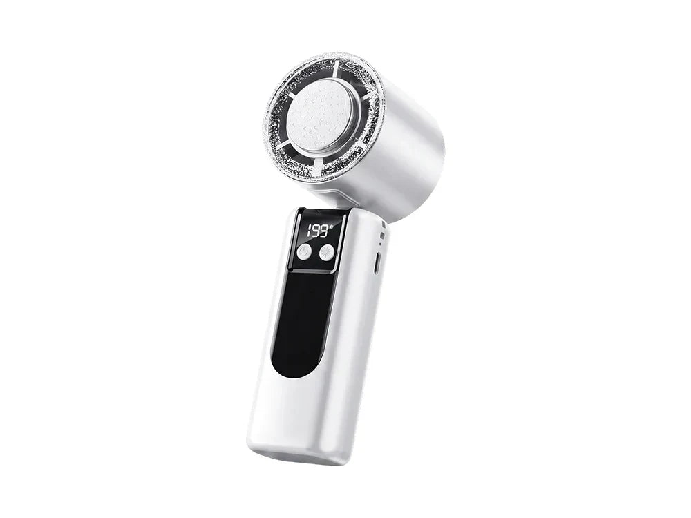 Handheld Portable Fan with Ice Cooler and Digital Display