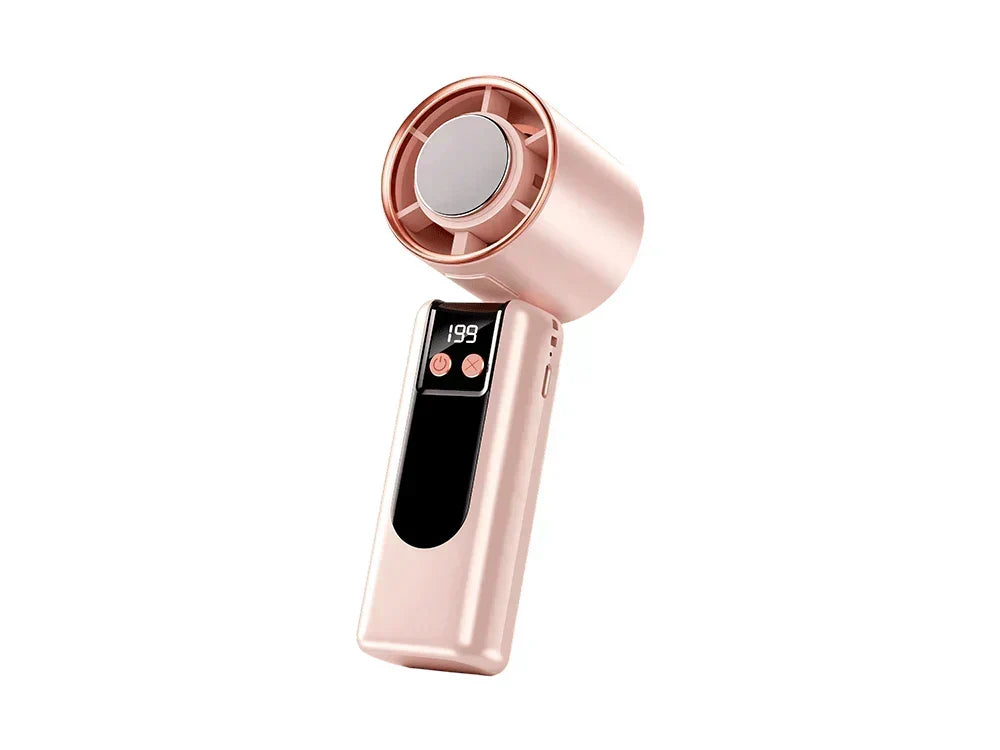 Handheld Portable Fan with Ice Cooler and Digital Display