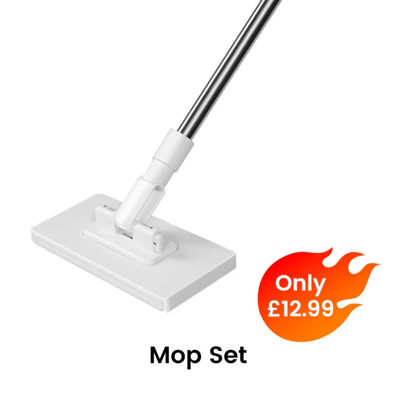 Disposable Dust Mop with 4 Reusable Cloths
