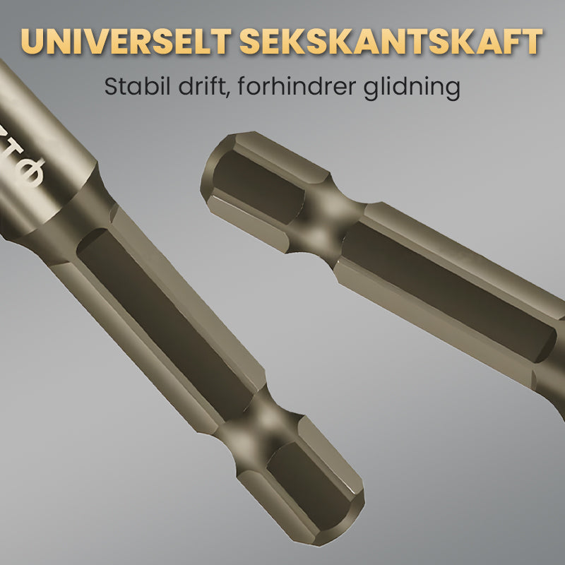 4-Flute Serrated Eccentric Drill Bit Set