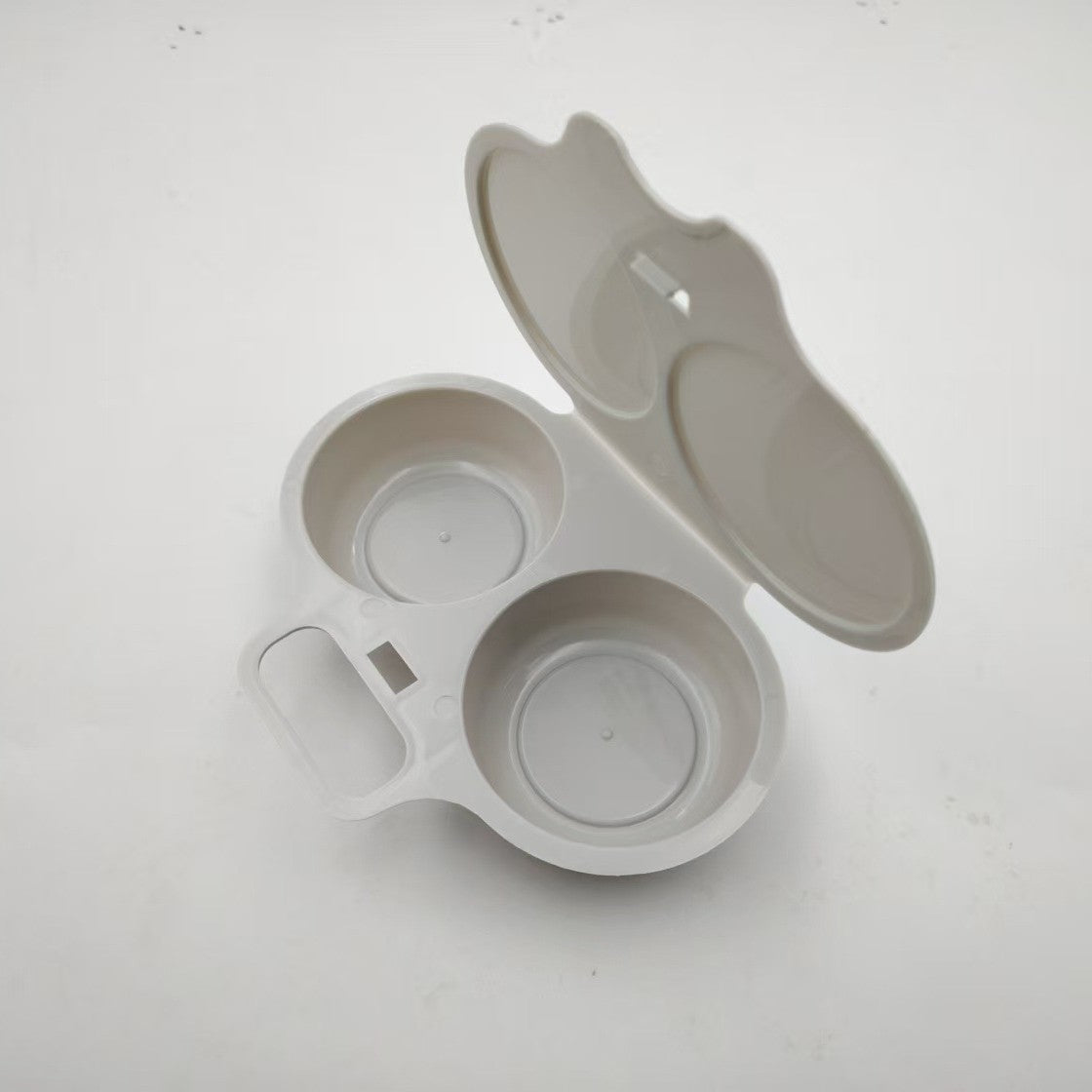 Dual-Cavity Microwave Egg Cooker with Splash-Proof Lid