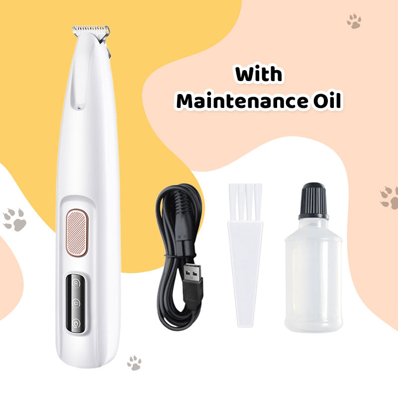 Waterproof Rechargeable Pet Shaver with LED Light