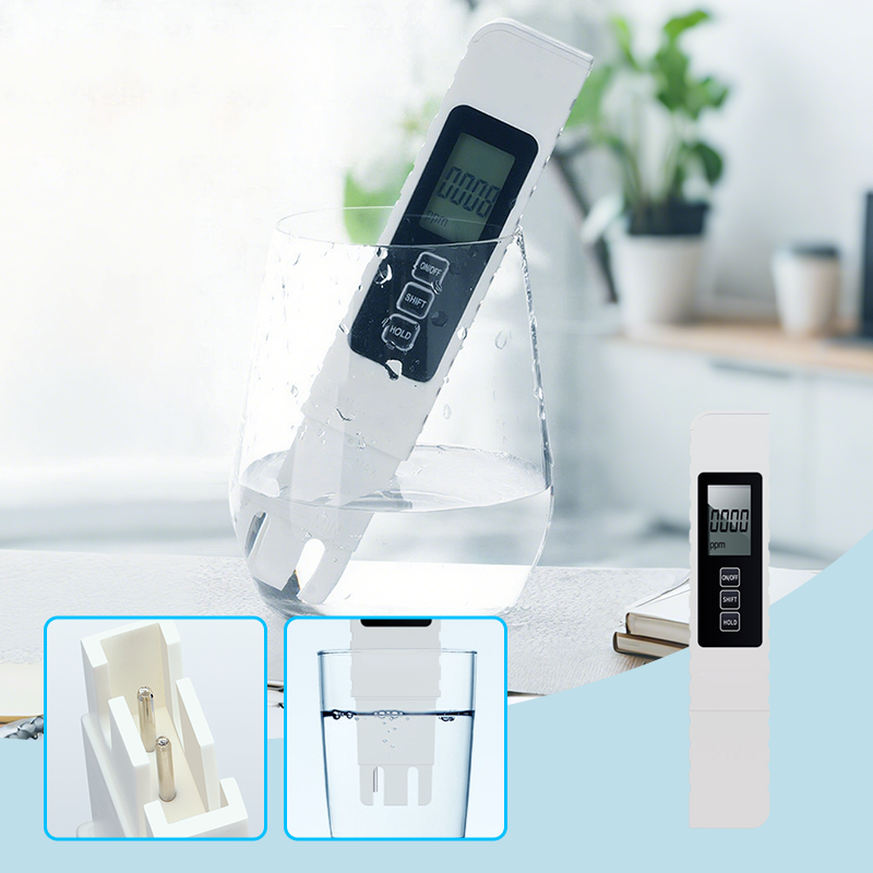 3-in-1 TDS Water Quality Tester pH Chlorine Hardness LCD Display