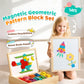 Wooden Magnetic Pattern Block Puzzle Set