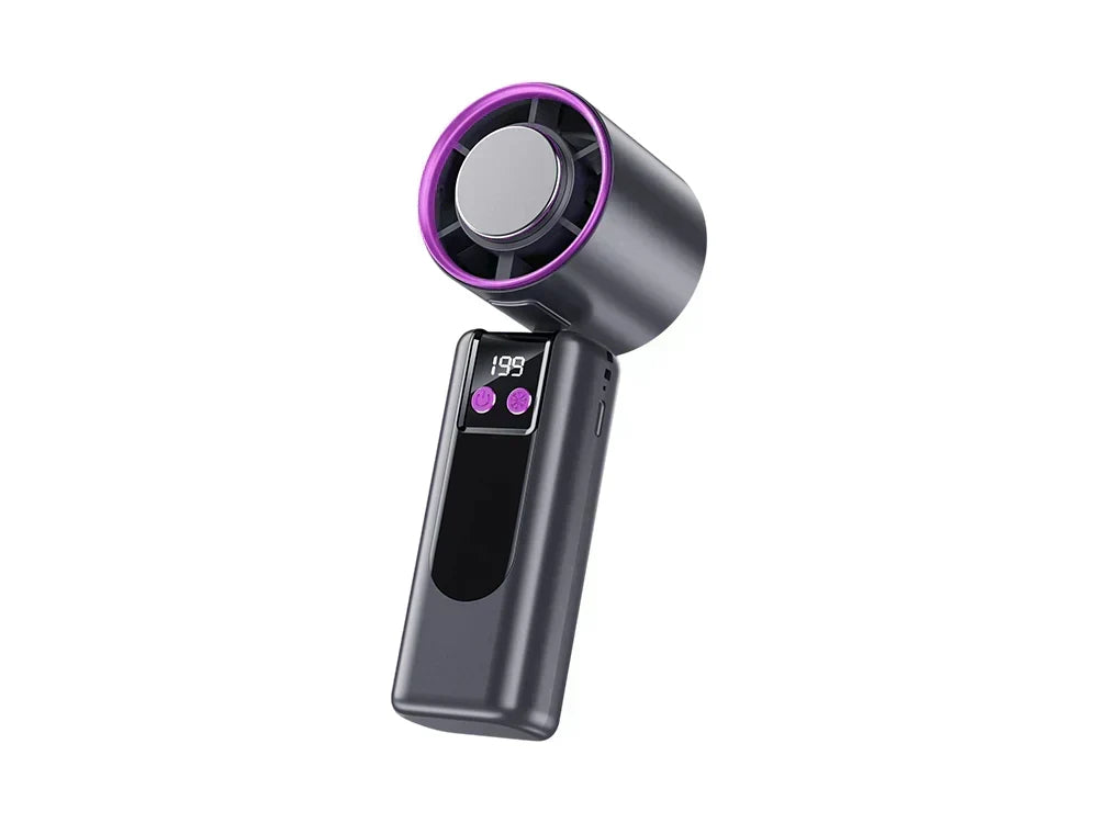 Handheld Portable Fan with Ice Cooler and Digital Display