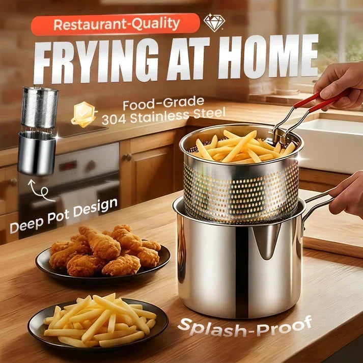 304 Stainless Steel Multifunctional Fryer Pot