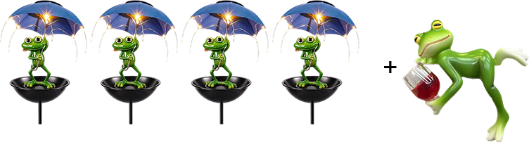 Magical Frog Garden Decoration with Solar Night Light