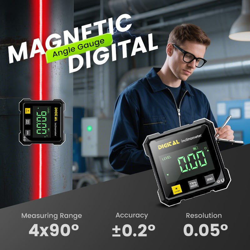 4-Side Magnetic Digital Angle Gauge