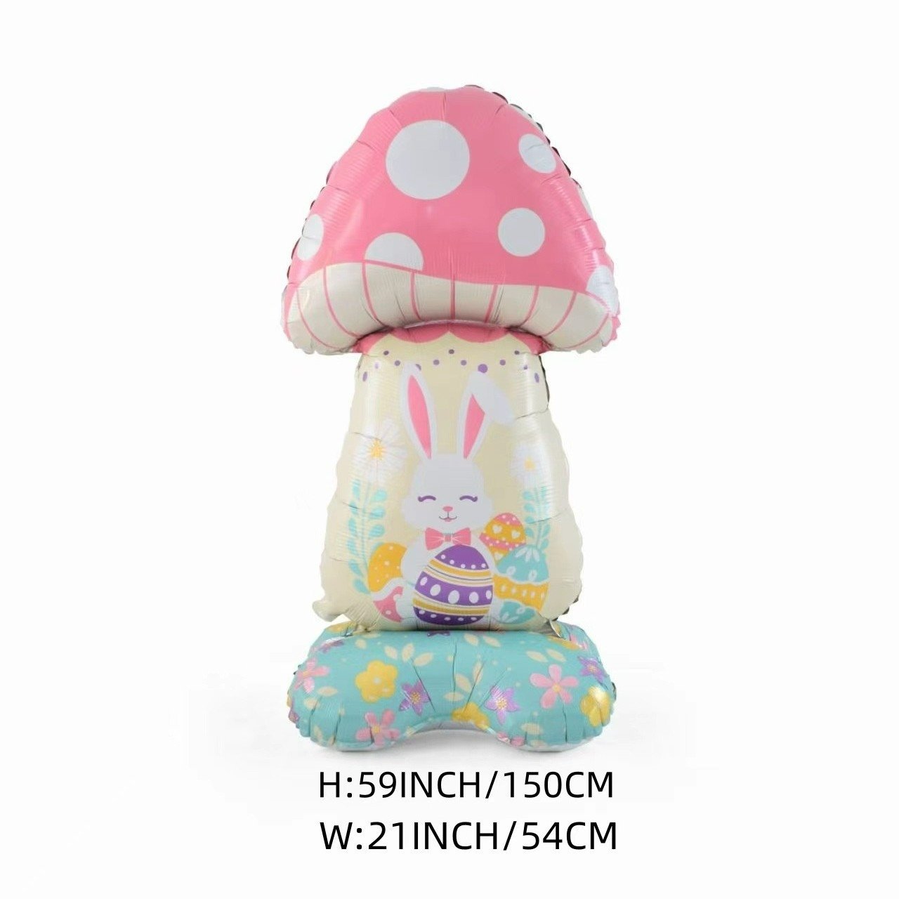 Giant 3D Standing Bunny Balloon Self-Supporting Easter Decoration