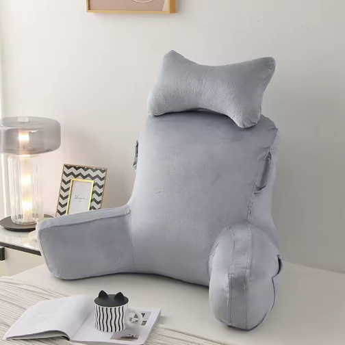 Ergonomic Reading Pillow with Back Support & Armrests