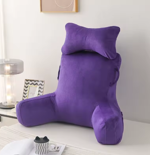 Ergonomic Reading Pillow with Back Support & Armrests