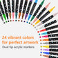 Dual-Tip Glitter Marker Pen Set