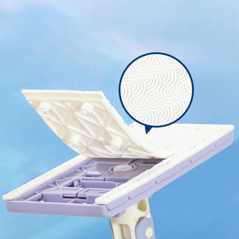 Hands-Free Cloth Changing Mini Mop with 360° Swivel Head