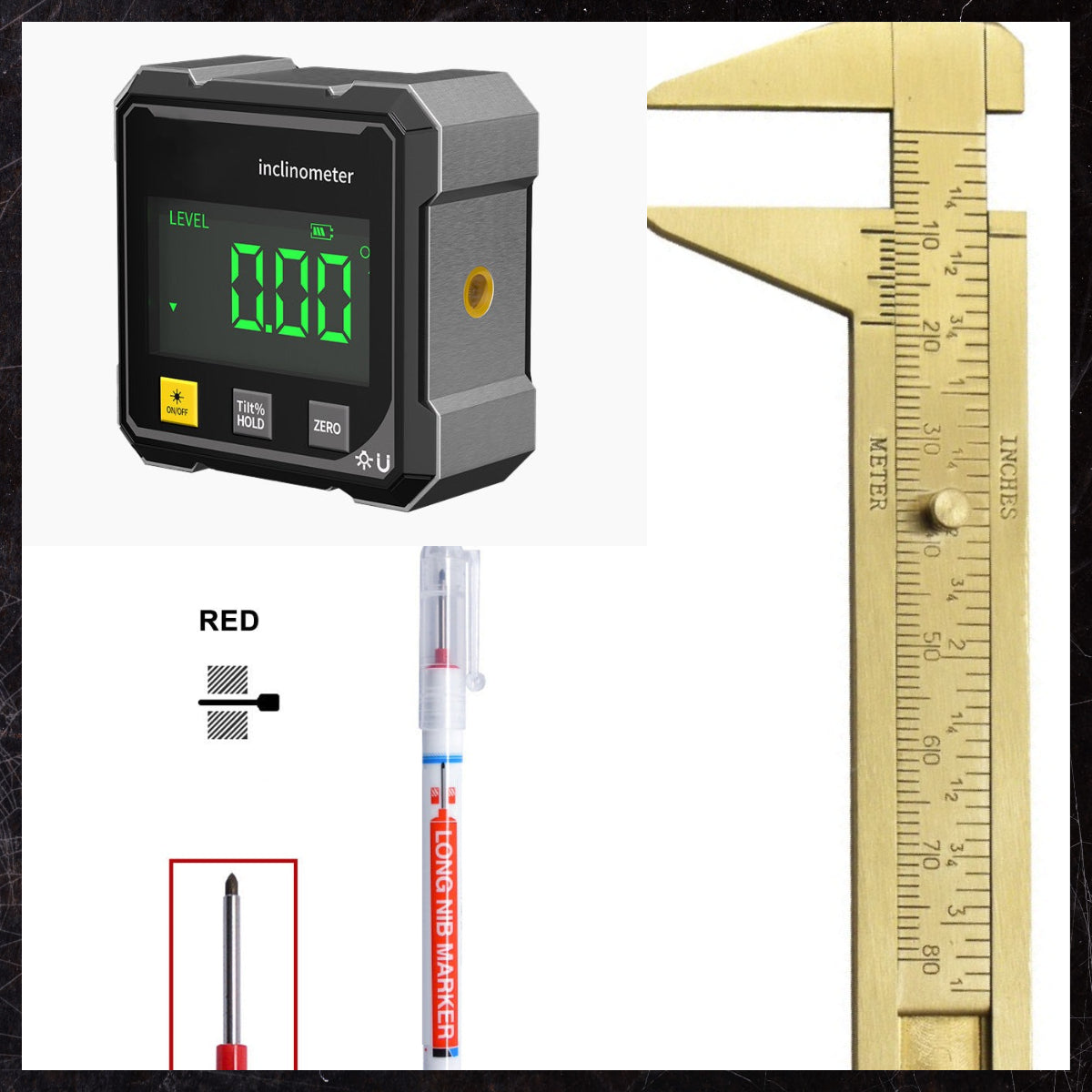 4-Side Magnetic Digital Angle Gauge