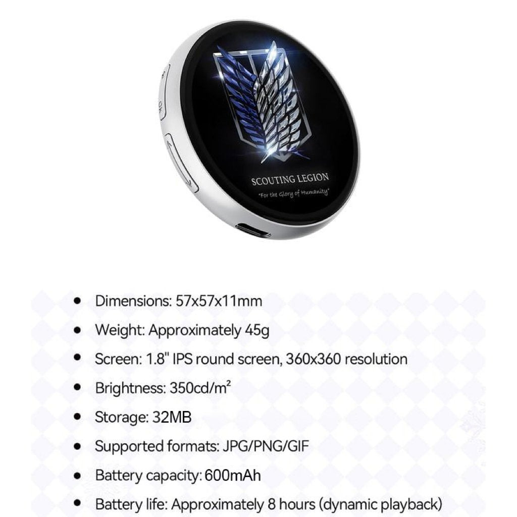 1.7-Inch Digital Badge with Touchscreen Display