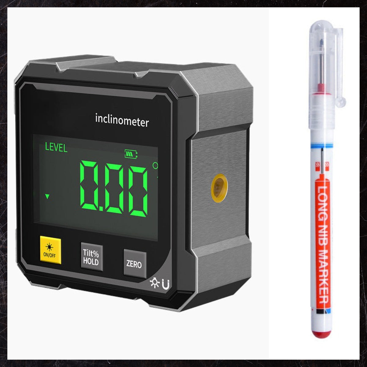 4-Side Magnetic Digital Angle Gauge
