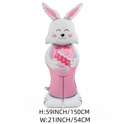 Giant 3D Standing Bunny Balloon Self-Supporting Easter Decoration