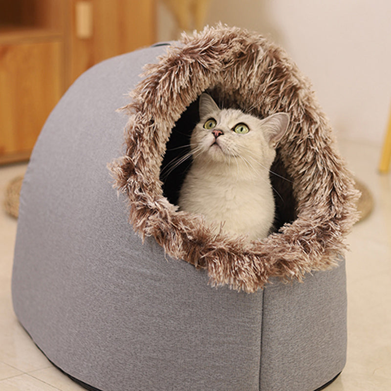 Cozy Warm Cave Bed for Pets