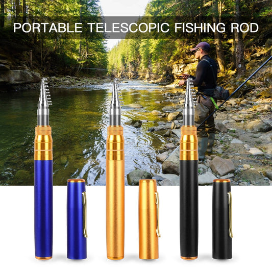 Compact Pocket Telescopic Fishing Rod and Reel Set