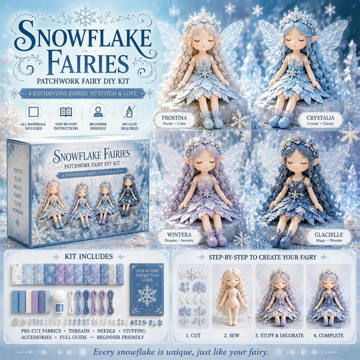 Fairy Patchwork DIY Sewing Craft Kit