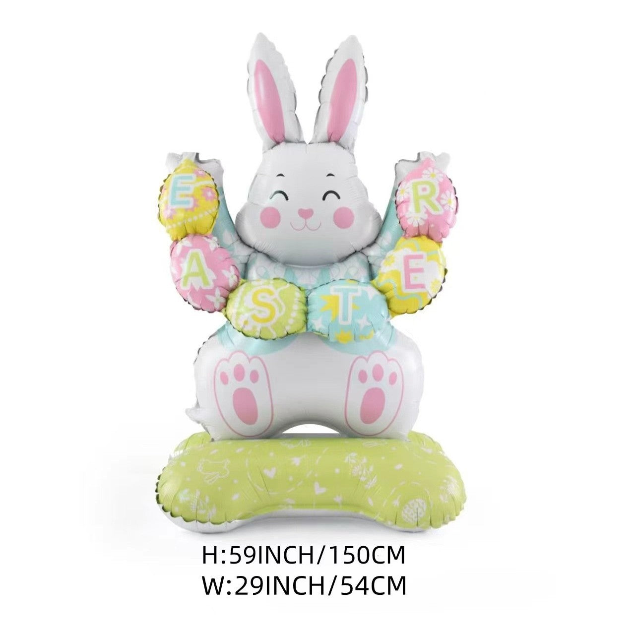 Giant 3D Standing Bunny Balloon Self-Supporting Easter Decoration