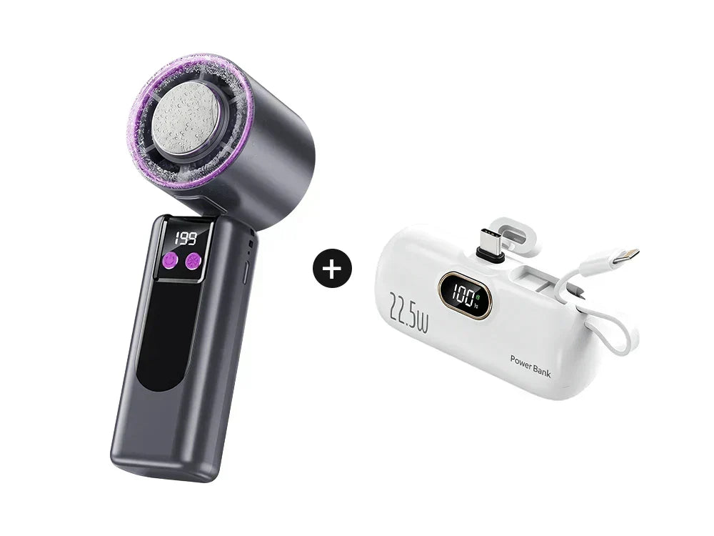 Handheld Portable Fan with Ice Cooler and Digital Display