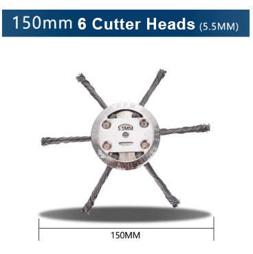 15.2 cm Steel Wire Brush Cutter Trimmer Head