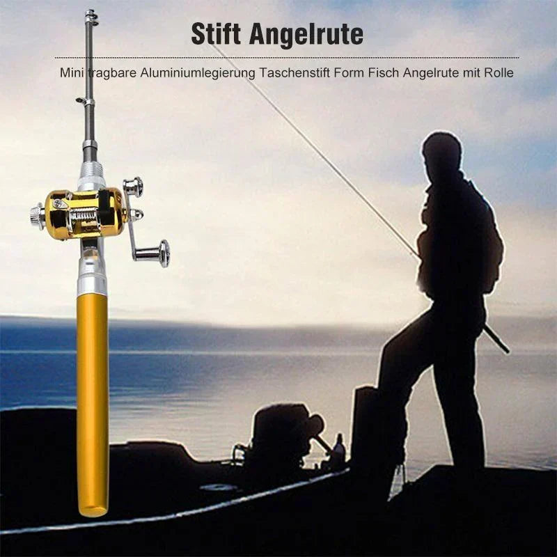 Compact Pocket Telescopic Fishing Rod and Reel Set