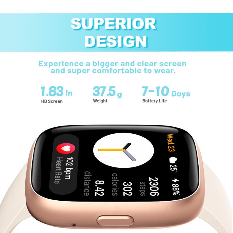 Smart Watch with Call Function 100 Sports Modes IP68 Waterproof Fitness Tracker