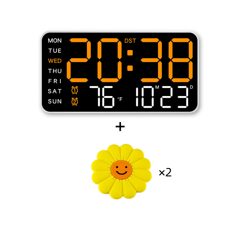 Multifunctional LED Digital Wall Clock with Temperature Display