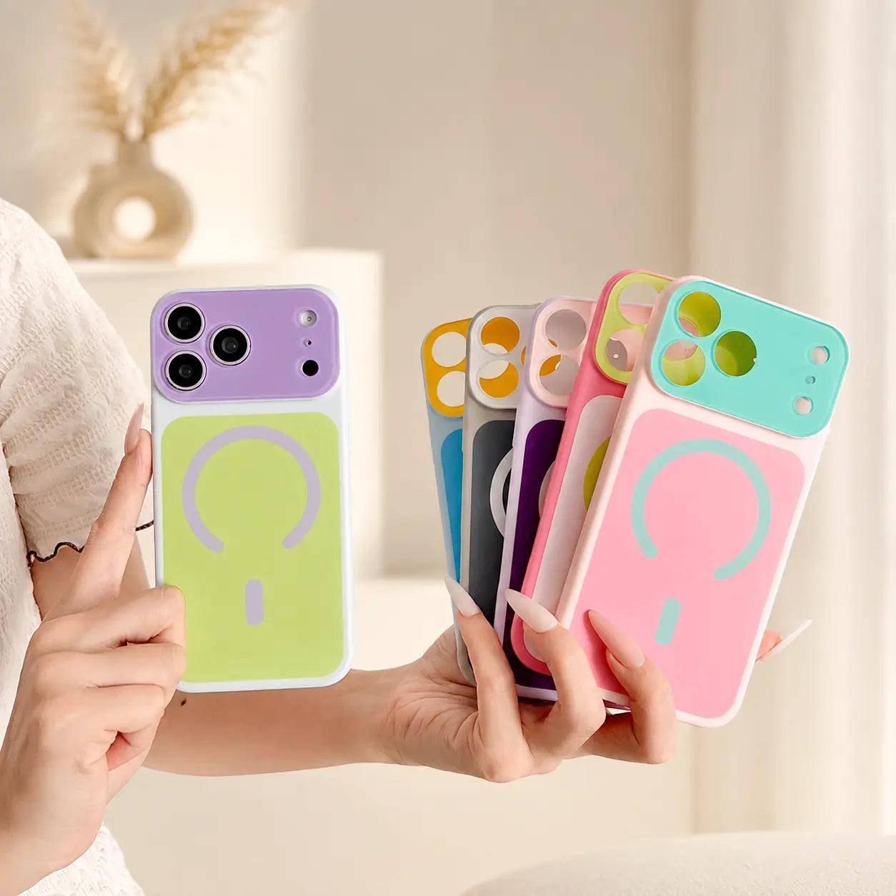 Dopamine Color Block MagSafe Case for iPhone 17 Pro Max