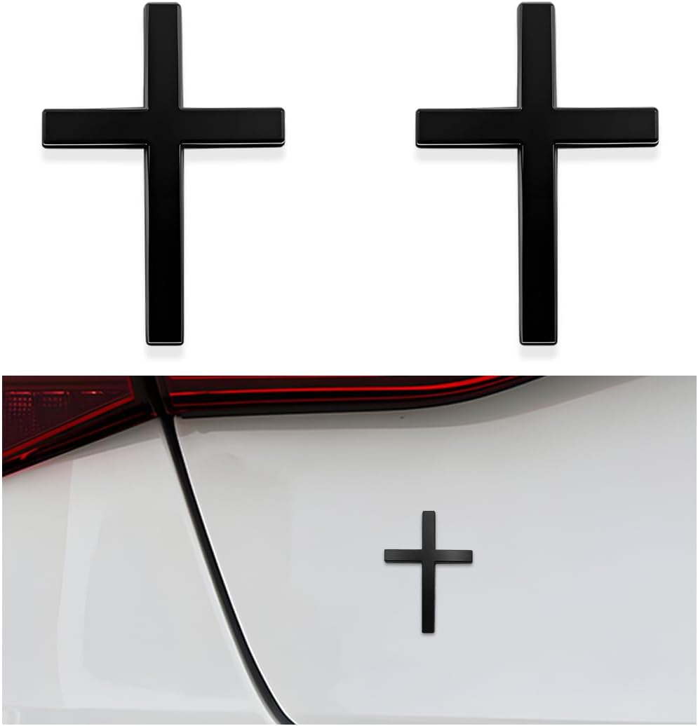 3D Metal Jesus Christ Cross Car Badge Sticker